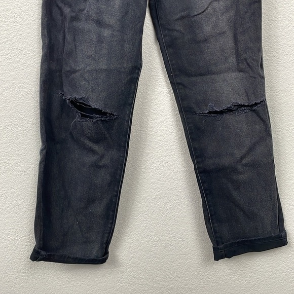 NWT One Teaspoon Smiths Trouser Jeans Faded Black Slits Rips Sz 24 - Picture 6 of 15